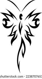  butterfly abstract drawing in vector nature  symbol insect contour wings butterfly icon web illustration logo fantasy design beautiful art style tatoo