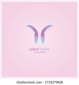 Butterfly Abstract Gradient Modern Logo Design