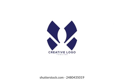 BUTTERFLY Abstract initial monogram letter alphabet logo design