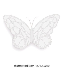 Butterfly abstract isolated on a white backgrounds, vector illustration