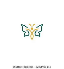 butterfly abstract line logo design, butterfly logo