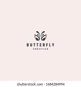 Butterfly Abstract logo icon template design in Vector illustration 