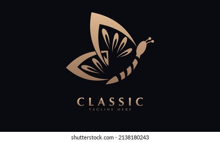 Butterfly abstract monogram logo template