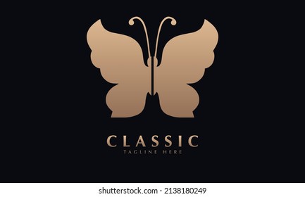 Butterfly abstract monogram logo template