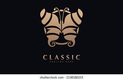 Butterfly abstract monogram logo template