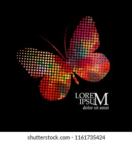 Butterfly abstract multicolored of circles