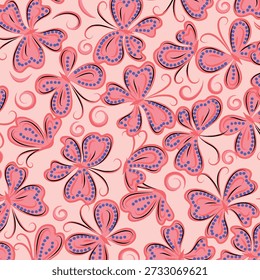 butterfly abstract seamless pattern vectot suitable for fashion design 