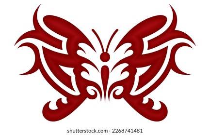 Butterfly Abstract Tattoo Art Vector Illustration
