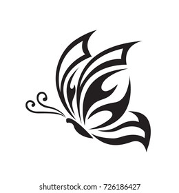 butterfly abstract tattoo art vector, decoration vector design element