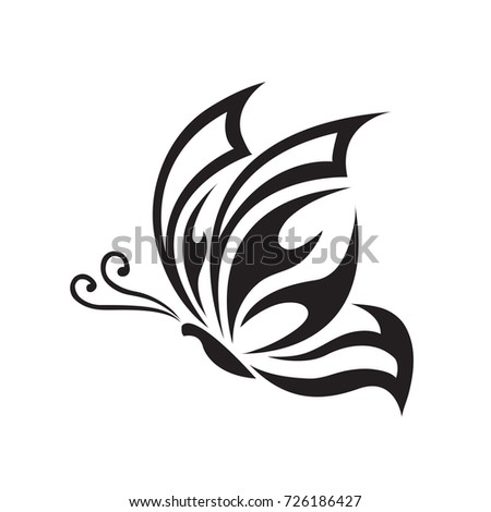 butterfly abstract tattoo art vector, decoration vector design element