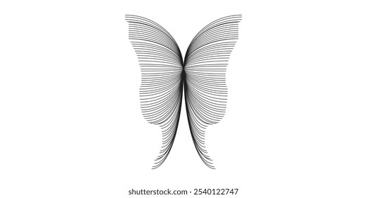 Butterfly Abstract Vector Art - Doodle Illustration