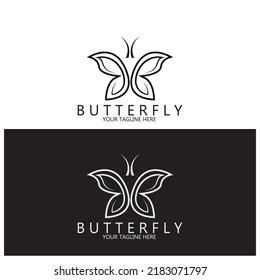 butterfly abstract vector icon illustration template design