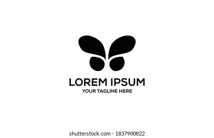 Plantilla de diseño de logotipo de vectores abstractos de mariposa