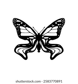 butterfly aesthetic brutally vector art