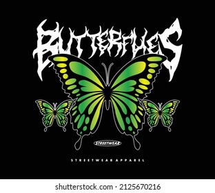 Butterfly Aesthetic Graphic Design for T shirt Street Wear and Urban Style