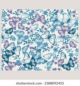 Butterfly allover designs for sweater design