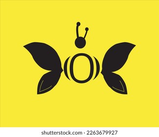 Butterfly Alphabet Logo of O