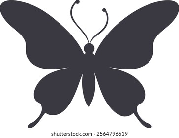 Butterfly animal icon vector art, Butterfly silhouette, Animal vector, Silhouette of butterfly, vector illustration