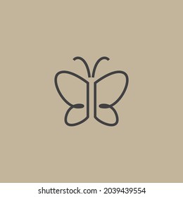 BUTTERFLY ANIMAL LINES CREATIVE LOGO SYMBOLS DESIGN ILLUSTRATION