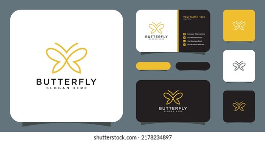 vector de diseño del logotipo de la mariposa
