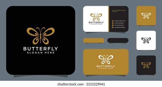 vector de diseño del logotipo de la mariposa
