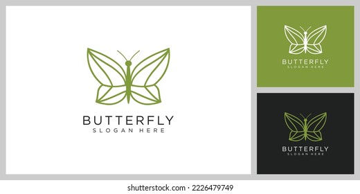 vector de diseño del logotipo de la mariposa