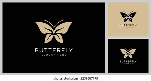 vector de diseño del logotipo de la mariposa