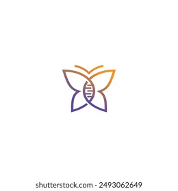 butterfly animal logo design vector technology icon