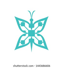 a butterfly animal logo template