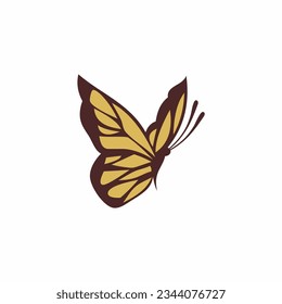 Imagen vectorial del logotipo del animal de mariposa