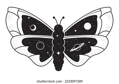 butterfly animal surreal astrology style