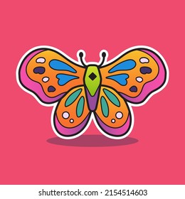 Butterfly Animal Vector Cartoon Illustration 