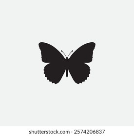 Butterfly animals with a black outline on it vector graphic
