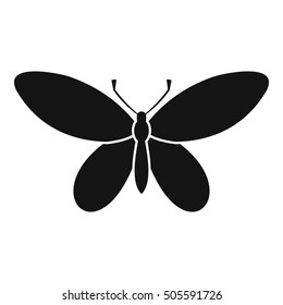 Butterfly with antennae icon. Simple illustration of butterfly with antennae vector icon for web