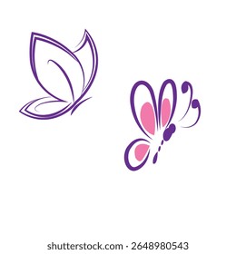 Butterfly  art icon vector illustration 
