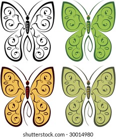 Tatuaje artístico de mariposa