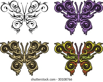 Tatuaje artístico de mariposa
