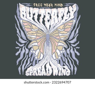  Butterfly artwork for t shirt print, poster, sticker, background and other uses.