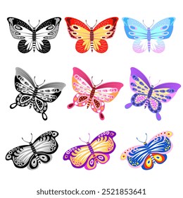 Diseño de fondo de mariposa para el fondo, Fondo de pantalla, alfombra, envoltura, tela, ropa de moda textil.