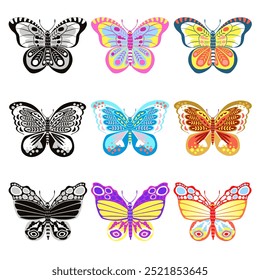 Butterfly background design for background, wallpaper, carpet, wrapping, fabric, textile fashion wearing.