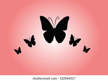 Butterfly. Background. Vector.