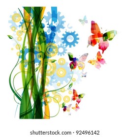 butterfly background vector