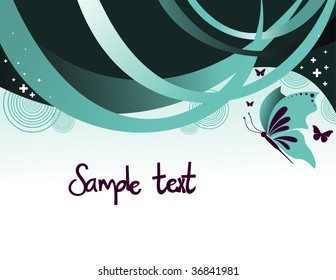 butterfly background vector illustration