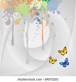 butterfly background, vector Illustration