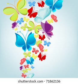 butterfly background, vector illustration