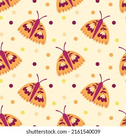 
Butterfly background. Vector seamless pattern, cute butterflies.