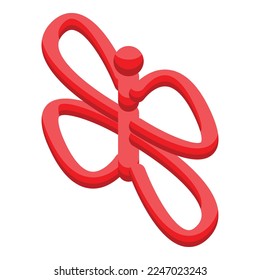 Butterfly balloon icon isometric vector. Animal toy. Air helium