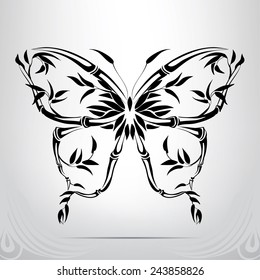Butterfly from a bamboo