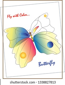 Butterfly for the banner, card, advertising.