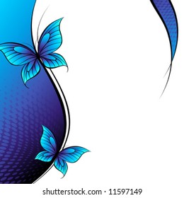 Butterfly. Beautiful abstract vector illustration.